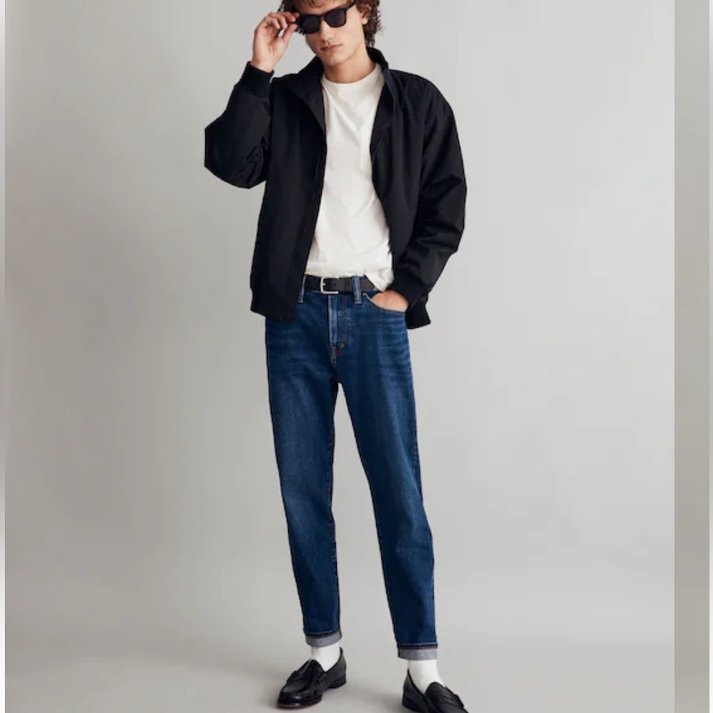 Madewell Men's Relaxed Jeans in Dark Blue